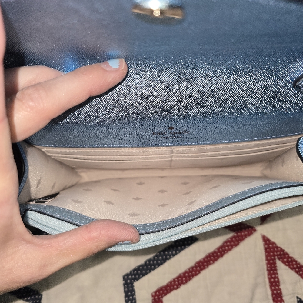 Kate Spade Frosty Sky Tinsel Flap  Crossbody - Picture 3 of 9